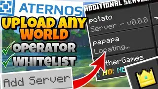 How To Upload Your World, Become OP & Ban People in Your Aternos Server! [Minecraft]
