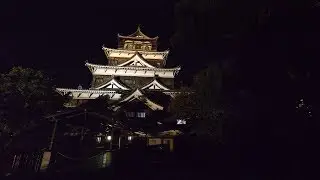 【4K】Ночная прогулка по Хиросиме - от Ёкогава до замка.