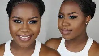 Summer Nights | Blue Smokey + Nude Lips | Stella Boateng