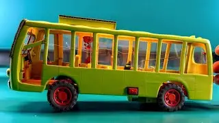 how to make bus with cardboard easy at home.cardboard bus easy