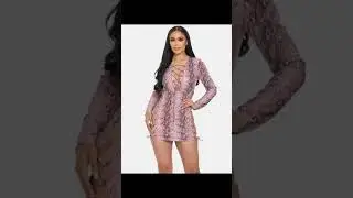 All Lace-Up Snake Printed Dress #image_stylez #onlinestyle #fashion