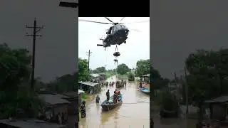 Indian Army Rescues Farmers Trapped in Flood | Brave Flood Relief Operation 2025 #shortsfeed #shorts