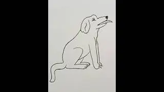 Cute Dog drawing with numbers #shorts #dogdrawing #numberdrawing #art