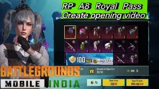 RP A8 Royal Pass Crate opening video in / BGMI