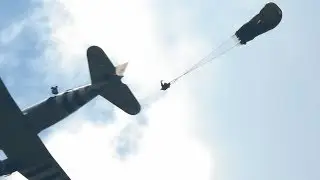The Liberty Jump Team jumping from C-47 