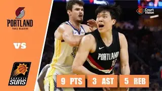 Hansen Yang - 9 Points, 3 Assists, 5 Rebounds vs Suns - 2025-26 Regular Season