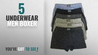 Top 10 Underwear Men Boxer [2018]: 6 Pairs Mens Cotton Blend Button Boxer Shorts Check Patterened