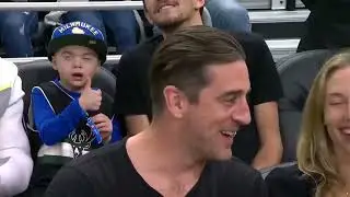 Randall Cobb and Aaron Rodgers are in the building for Bucks vs Lakers