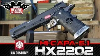 REVIEW HX2202 ARMORER WORKS HI-CAPA 5.1 | Airsoft Review en Español ( Test Shot & Crono )