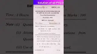 IGNOU BMTC 131 DEC 2024 EXAM QUESTION PAPER | Latest Question Paper DEC 2024  Analysis 📜 #IGNOU