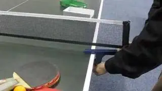 Folding Table Tennis Ping Pong Ball Net and Post Set.flv