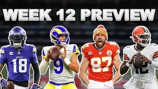 Week 12 Sunday NFL Game Previews (In-Depth Football Statistical Breakdowns)