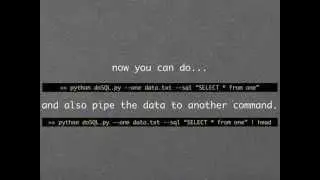 doSQL - execute SQL on text files in the command line.
