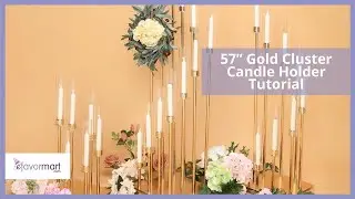 57&rdquo; Gold Cluster Candle Holder Tutorial | How to Setup | eFavormart.com