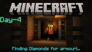 Making diamond armour and villagers in SMP||MCPEpros07||Day-4