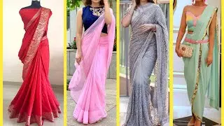Designer Party Wear Sarees 2023 | Stylish Saree Designs | Latest Party Wear Embroidered Saree Blouse