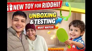 New Toy for Riddhi 🎁 | Door Hanging Table Tennis Trainer Unboxing & Testing | Kids Indoor Toy l