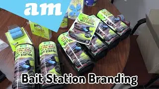 Bait Station Branding by Waterproof Vinyl Printed on FastCOLOUR Printer and Cutout by Vinyl Cutter