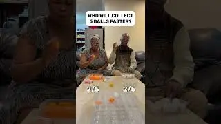 Ping Pong Ball Toss Challenge: Who Can Do It Faster? 🏓⏱️ #pingpongball #challenge #funny