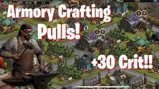 TWD RTS: Armory Crafting Pulls w/ +30 Crit Bonus!