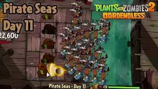 Pirate Seas - Day 11 [PC] (Hardest difficulty) - Plants vs Zombies 2 Gardendless
