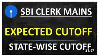 SBI clear mains expected cutoff state wise 2020 // sbi clerk mains result 2020