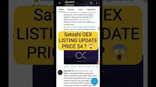 Oex Listing Update | Oex Coin Price Prediction | Satoshi Oex New Update