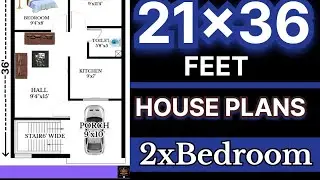 21 x 36 house plan  || Double Bedroom House Plan || 756 square Feet #homeplan