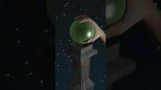 3D art - Study of a monumental glass ball - short