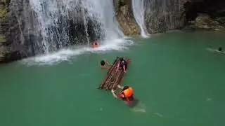 Pahangob Twin Falls at Guinguyuran, Dimiao, Bohol. Exploring the beauty of nature. 