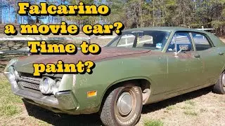 My 1970.5 Ford Falcon is a movie car? Needs some paint, and Ashleighs 1988 Mustang is back #bodywork