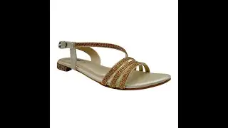 Women Golden Flat Sandals SH0152