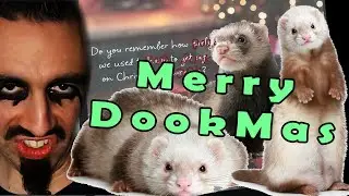 Dookmas Christmas Card Featuring Ferrets CraftyArts