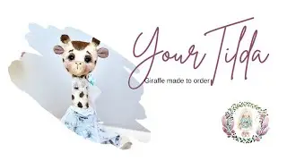 OOAK stuffed Giraffe Custom plush Toy, Collectible weighted Giraffe Art animal decor