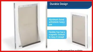 PetSafe Freedom Aluminum Pet Door for Dogs, Large, White, Tinted Vinyl Flap