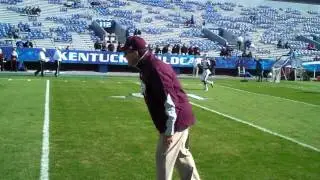 VIDEO: Mississippi State WR Coach Tim Brewster Fires Up The Team Pregame vs. UK 10.6.12
