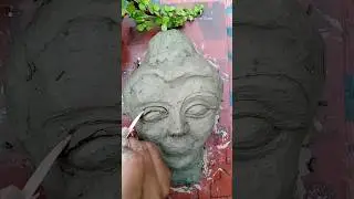 Lord Shiva face making with clay 😍🙏 easy to making process #shorts