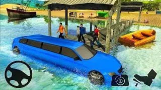 Beach Water Surfer Limousine Car Driving Simulator - Android Gameplay HD