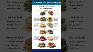 Top 10 Super Seeds  & Their Benefits