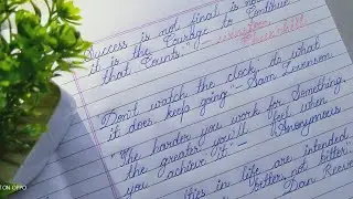 Motivational quotes writing in cursive handwriting | handwriting practice | A V writings