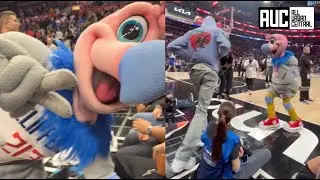 Blueface Has Crip Walk Battle With Clippers Mascot