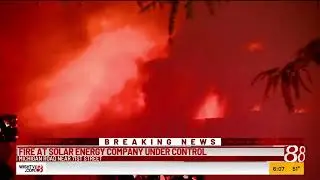 Large fire at solar energy company under control