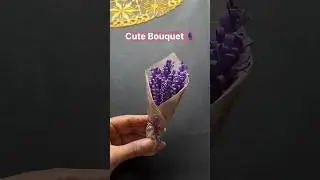 DIY cutest lavender bouquet 🪻✨ How to make mini bouquet #trending #diy #art #viralshorts #cute