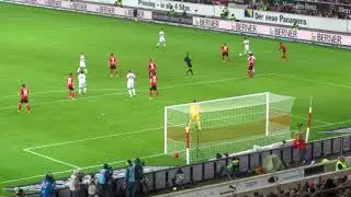 VFB vs. Freiburg - 36.': Kopfball Ginczek (2017 live @ Mercedes-Benz Arena - Stuttgart)