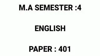 #Ma semester 4 #english_mcq #paper 401