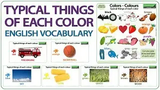 Typical things of each colour - English Vocabulary Lesson