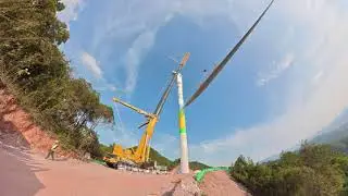 Wind Turbine| 125m Height | XCA 4000t Crane in Action