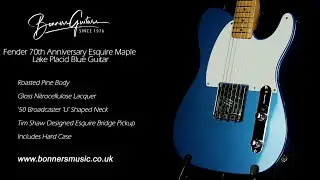 Fender 70th Anniversary Esquire Maple Lake Placid Blue Guitar | Bonners Guitar Store