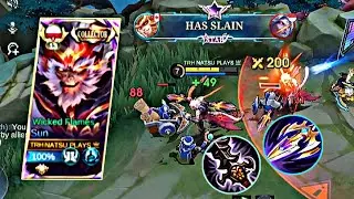SUN EXPLANE GAMEPLAY MLBB 🔥 BEST BUILD SUN AND EMBLEM 🔥