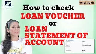 SSS | Saan makikita ang SSS Salary Voucher or Loan Statement of Account | check your Loan Balance